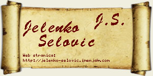 Jelenko Šelović vizit kartica